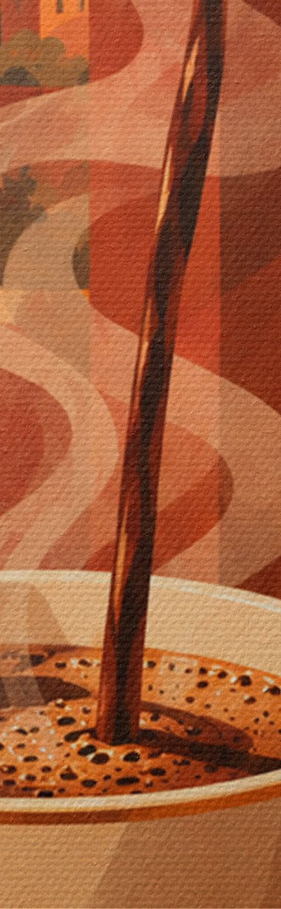 murales de pared Café caliente en un ambiente acogedor s50877