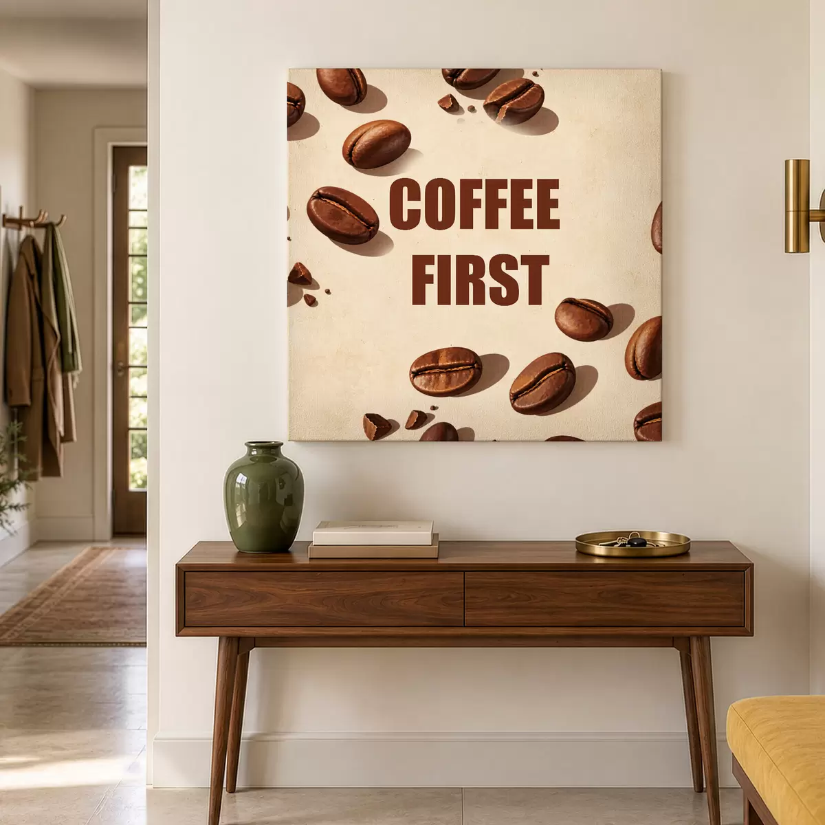 murales de pared Energía matutina en cada taza s50878