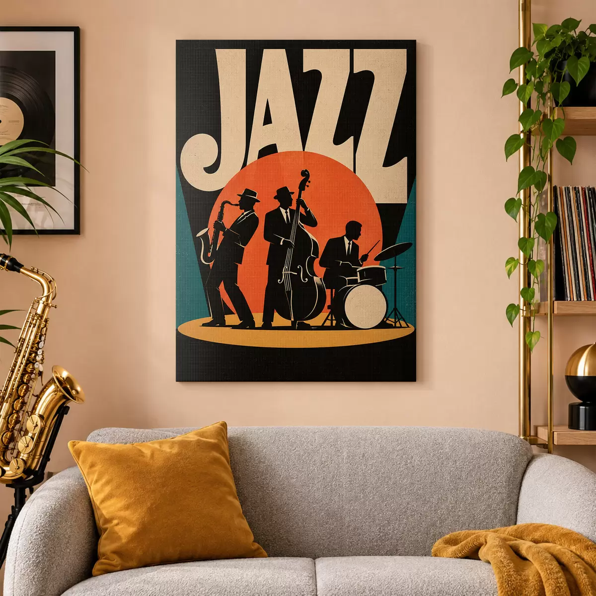 murales de pared Disfrutando de la noche al ritmo del jazz s50921
