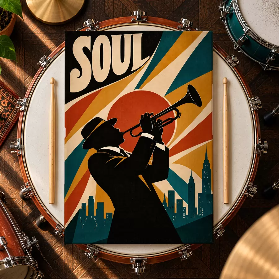 murales de pared Las notas de jazz resuenan por toda la ciudad s50925