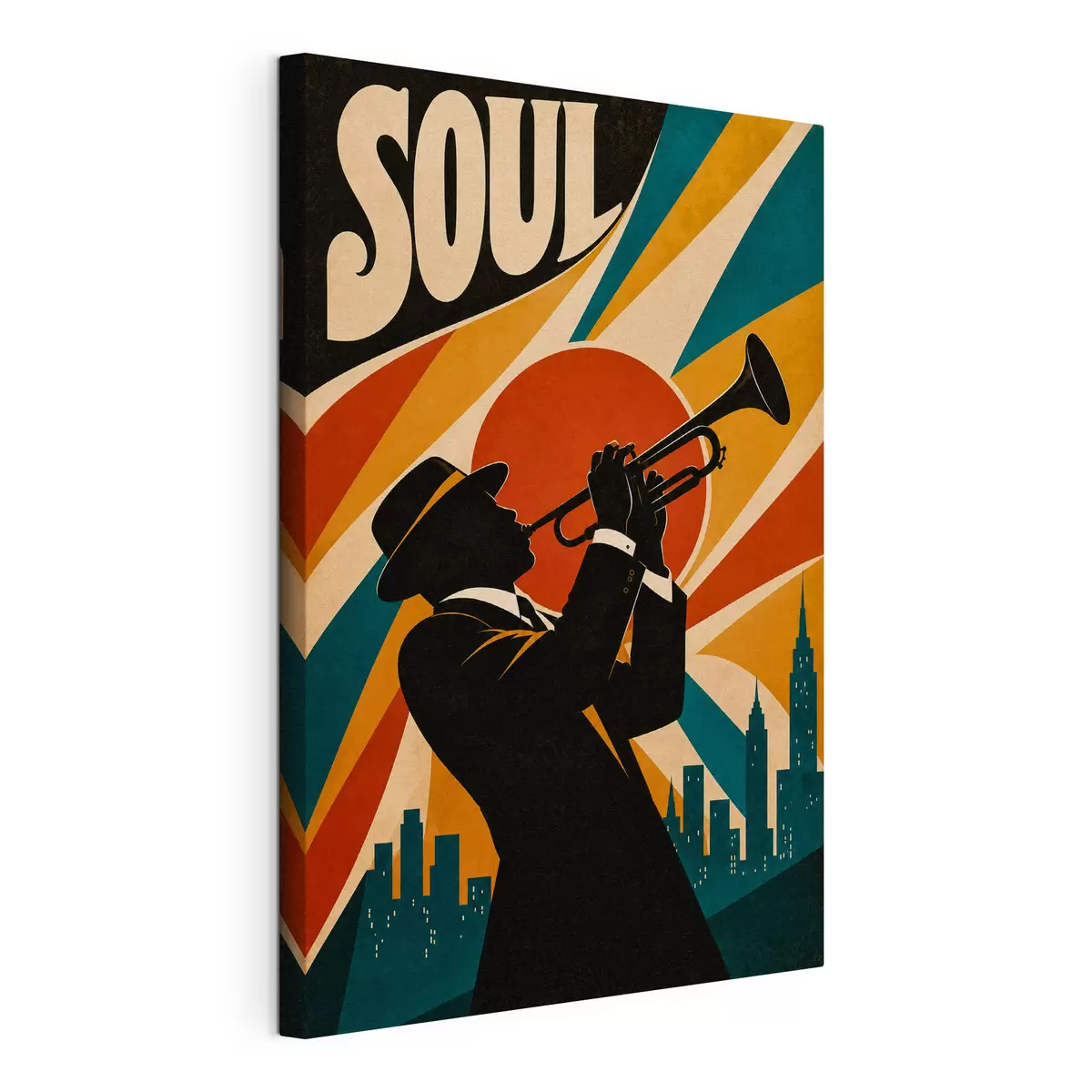 murales de pared Las notas de jazz resuenan por toda la ciudad s50925