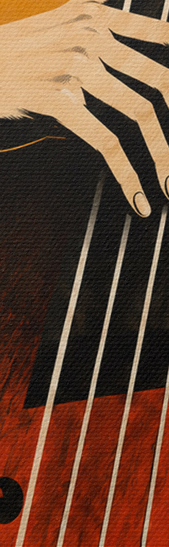 murales de pared Una mano elegante tocando un instrumento musical s50926