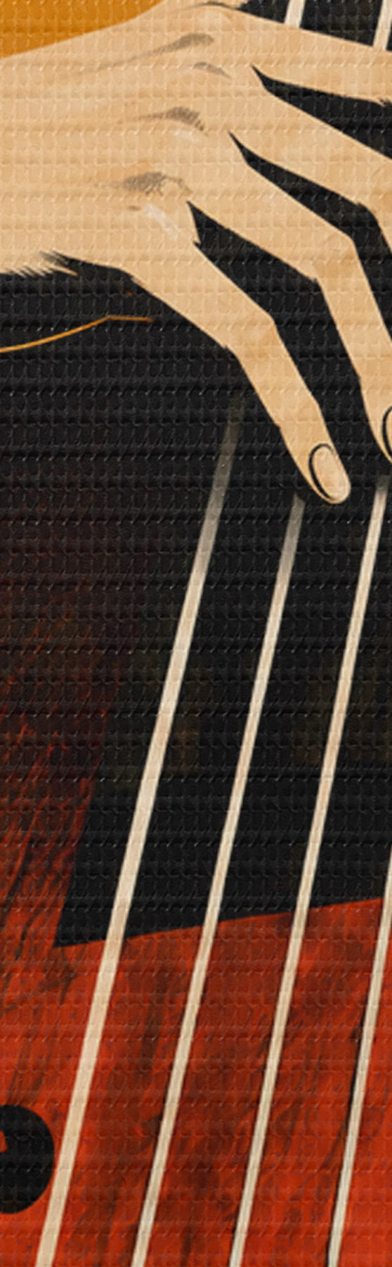 murales de pared Una mano elegante tocando un instrumento musical s50926