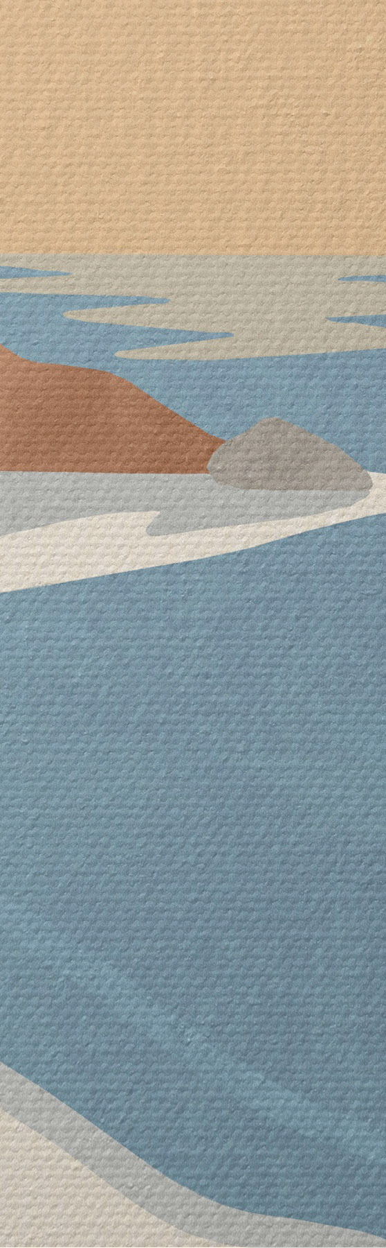 murales de pared Playa serena al atardecer: tranquilidad s50731