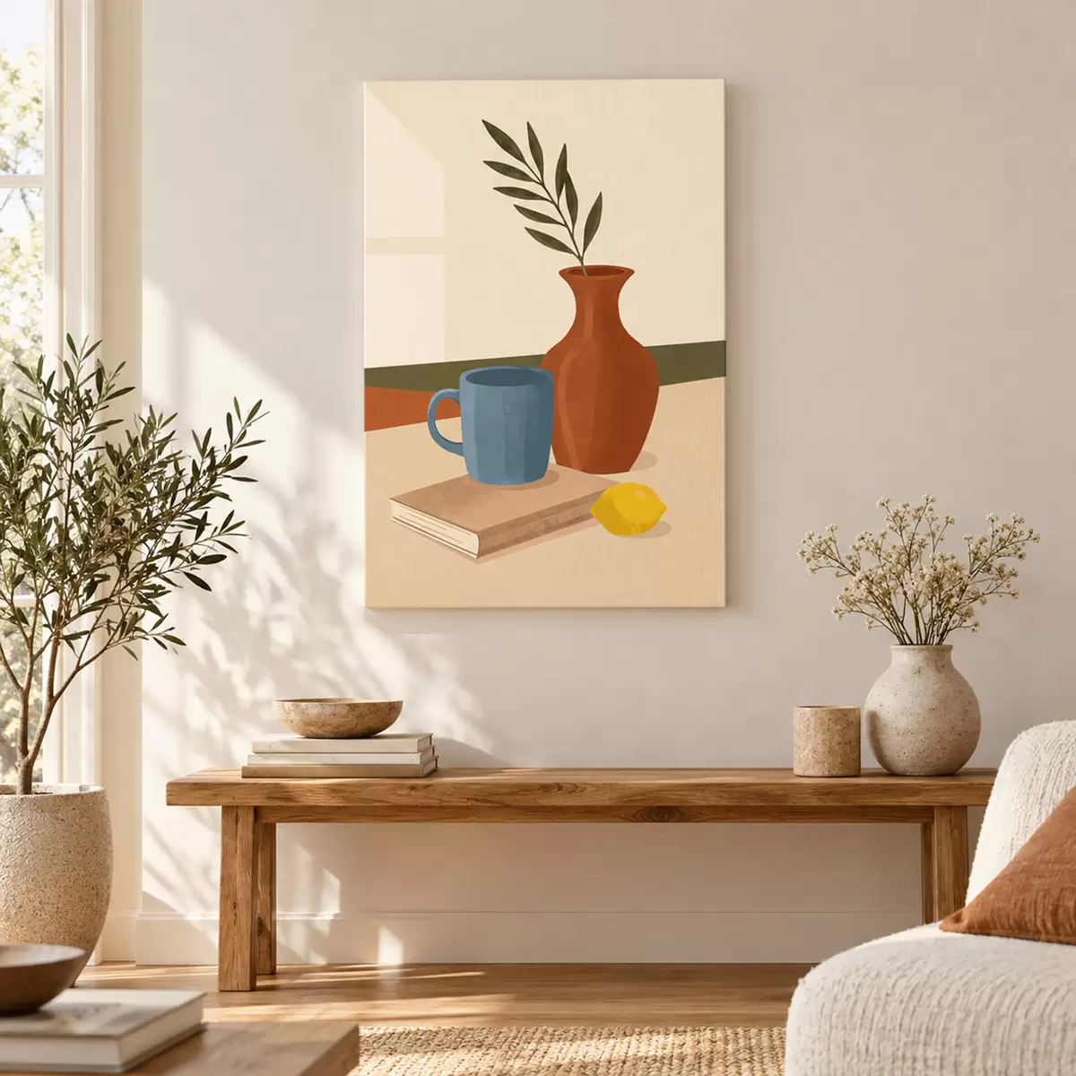 murales de pared Una escena relajante con una elegancia sencilla s50735