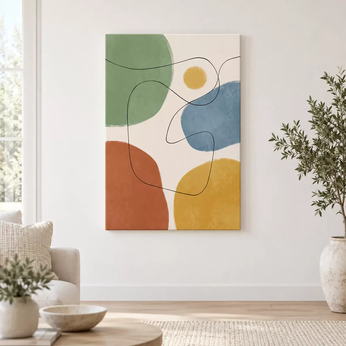 murales de pared Formas abstractas en colores relajantes s50736