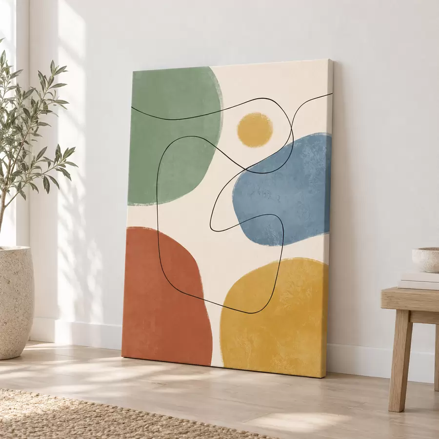 murales de pared Formas abstractas en colores relajantes s50736