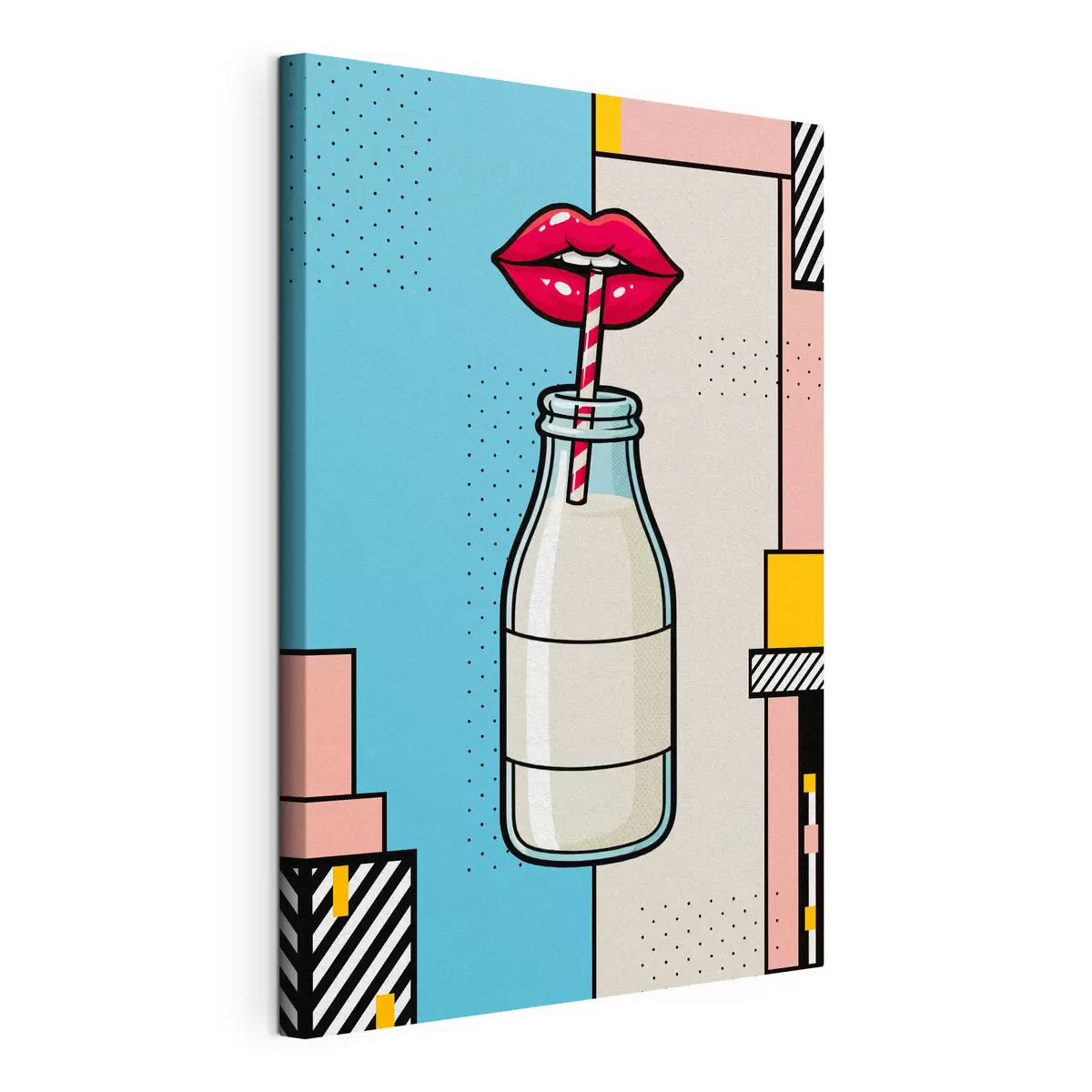 murales de pared Bebe a sorbos de una elegante botella de leche s50786