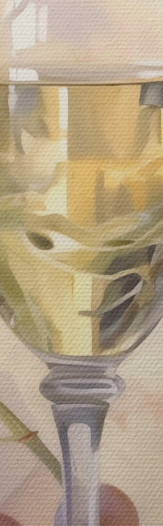 murales de pared Una copa de vino y uvas, pintura de imitación s51123