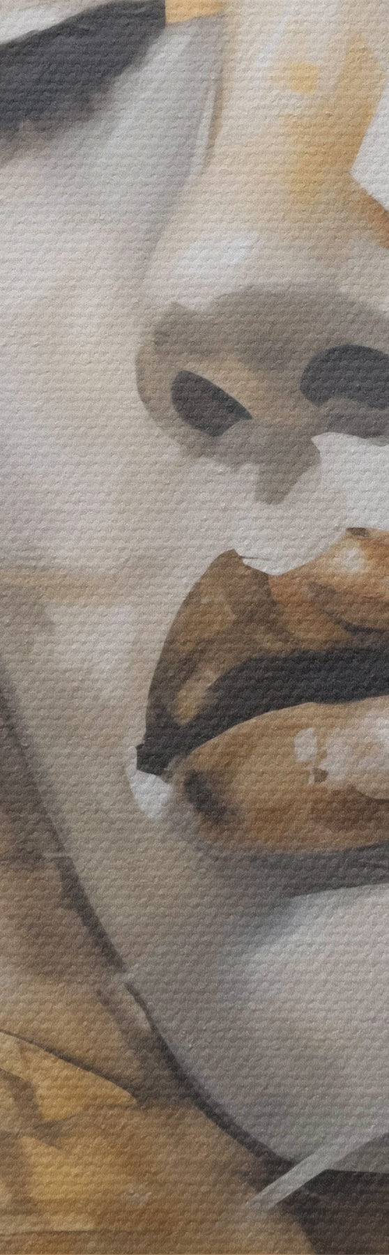 murales de pared Retrato abstracto de una joven, inspirado en un cuadro s51130