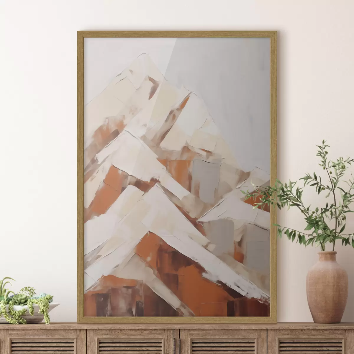 Poster Montañas, imitación de un cuadro f51125