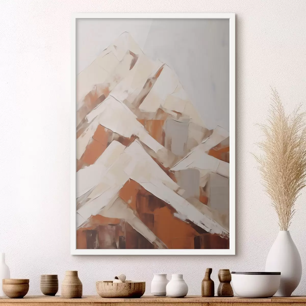 Poster Montañas, imitación de un cuadro f51125