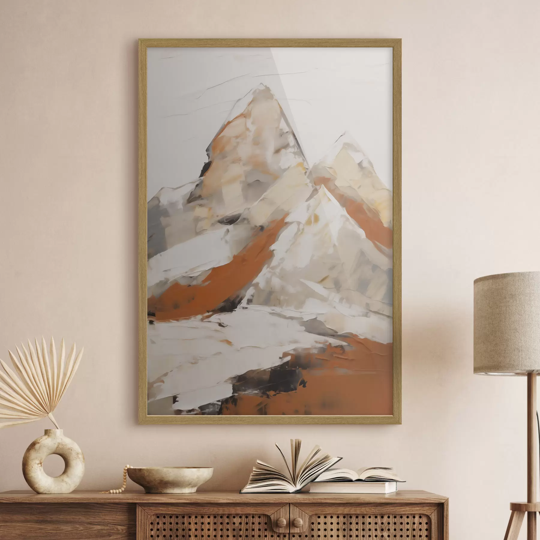 murales de pared Montañas abstractas, imitación de un cuadro f51126