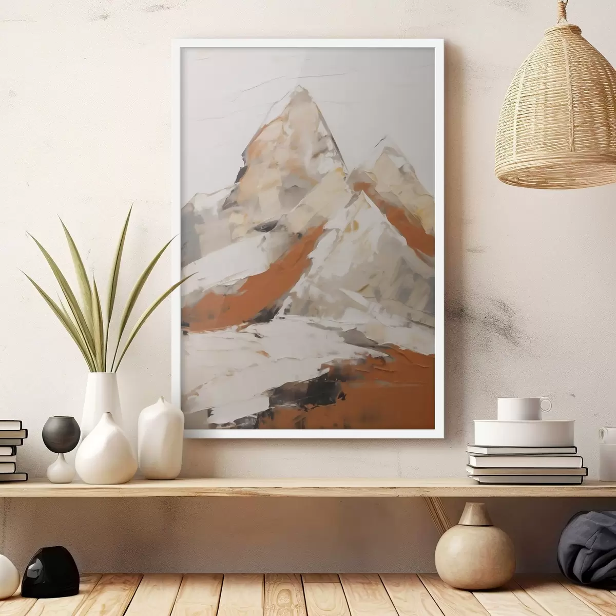 Poster Montañas abstractas, imitación de un cuadro f51126