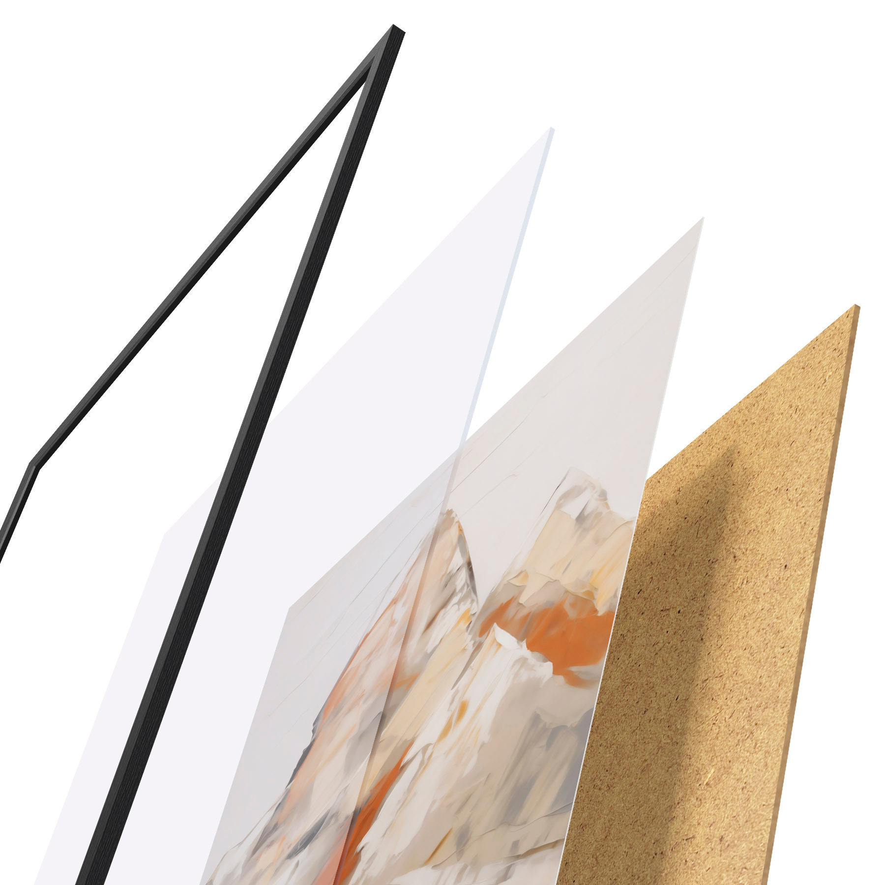Poster Montañas abstractas, imitación de un cuadro f51126