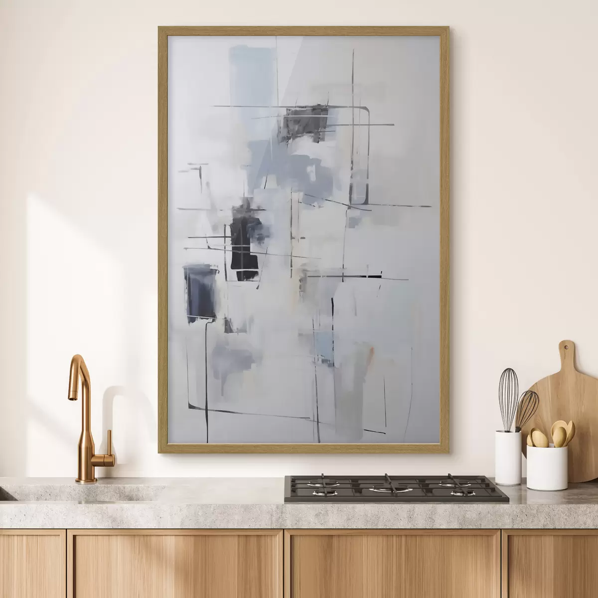 Poster Abstracción caótica, imitación de la pintura f51127