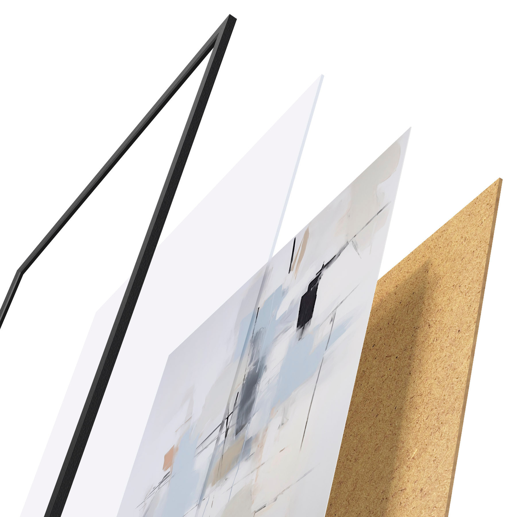 Poster Abstracción caótica, imitación de la pintura f51128