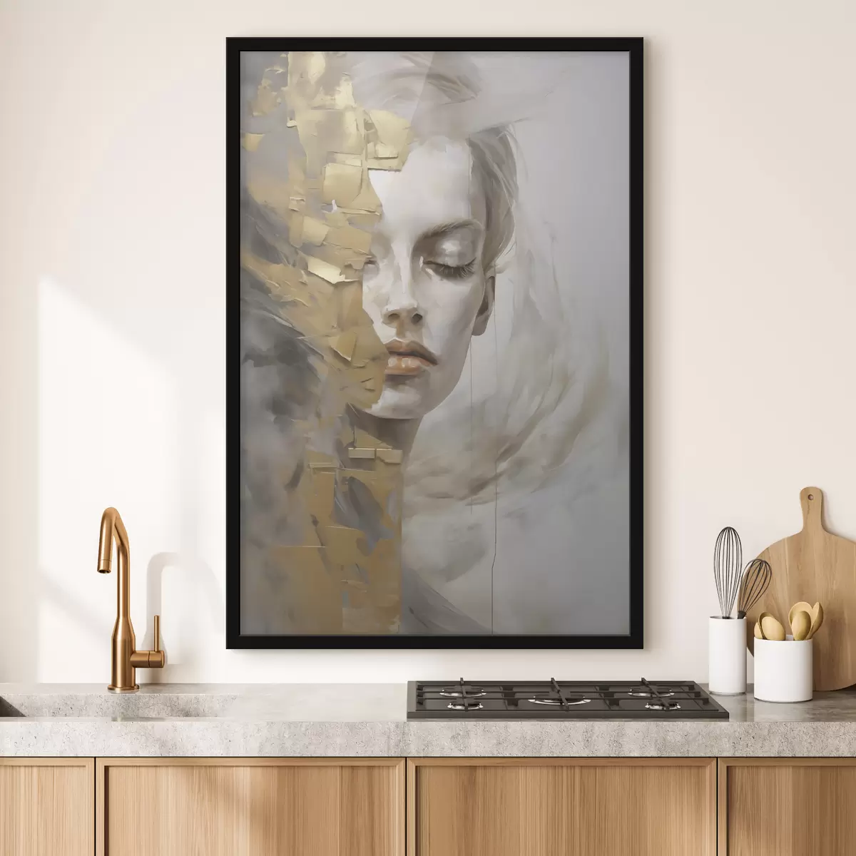 Poster Retrato abstracto, imitación de un cuadro f51129