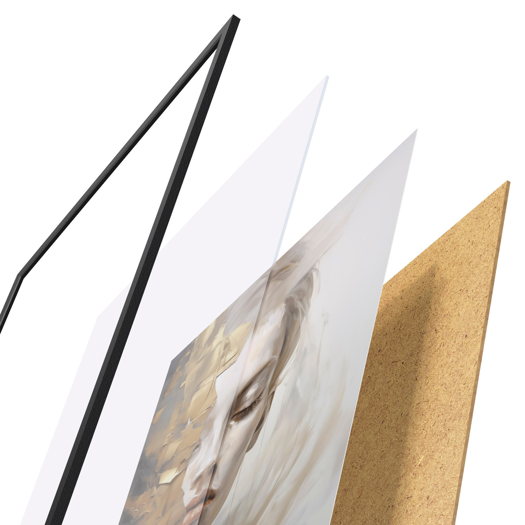 Poster Retrato abstracto, imitación de un cuadro f51129