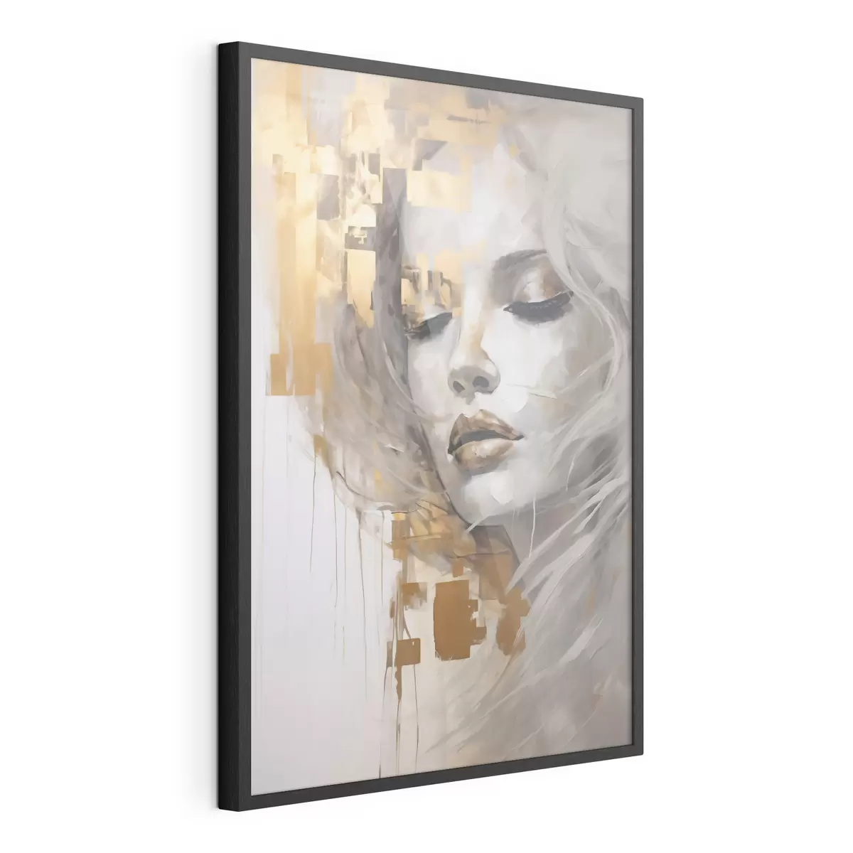 Poster Retrato abstracto de una joven, inspirado en un cuadro f51130