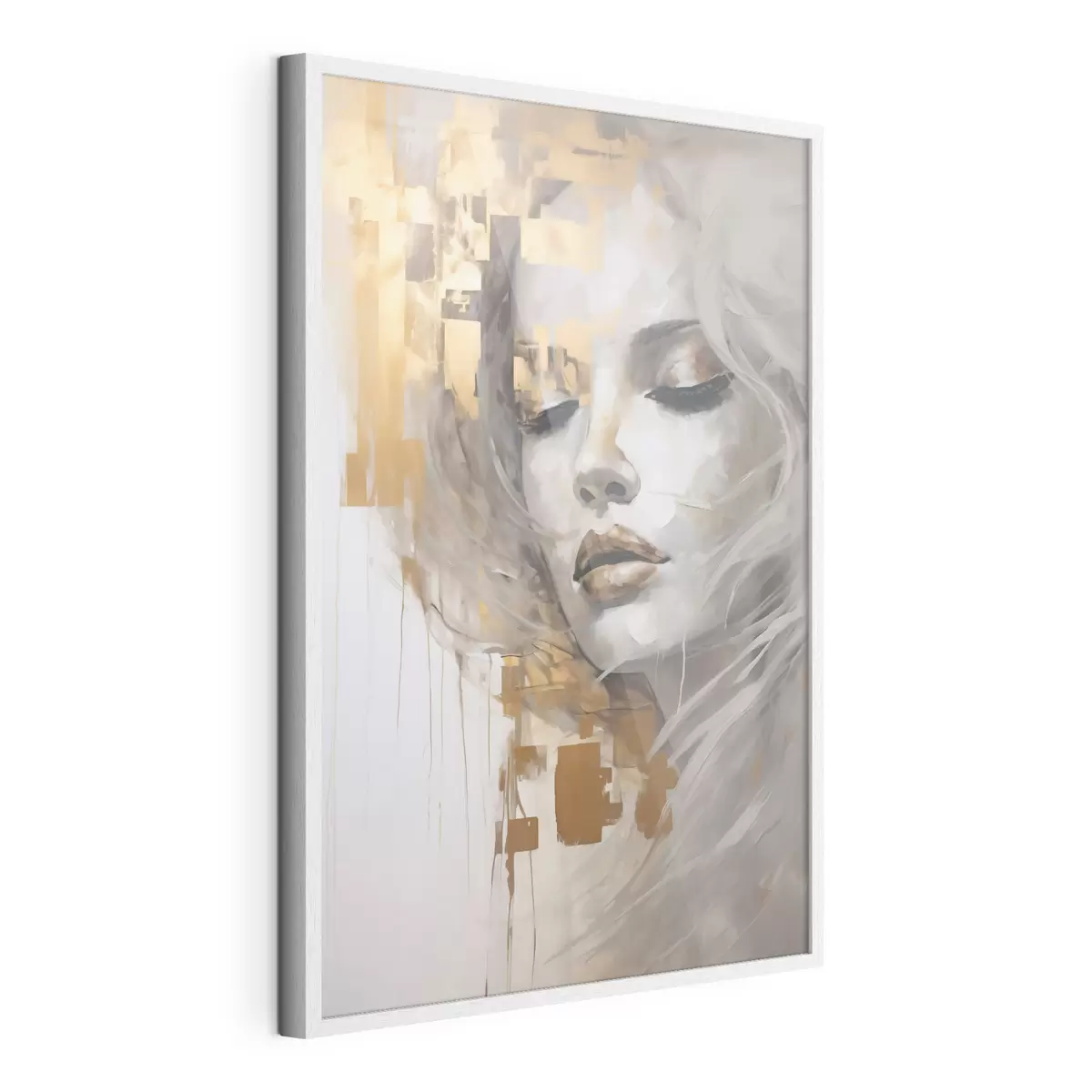 Poster Retrato abstracto de una joven, inspirado en un cuadro f51130