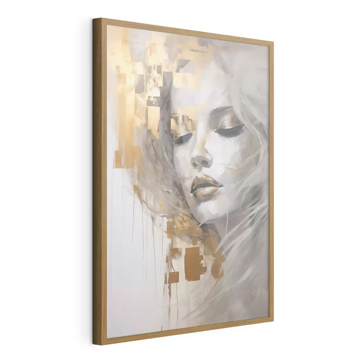 Poster Retrato abstracto de una joven, inspirado en un cuadro f51130
