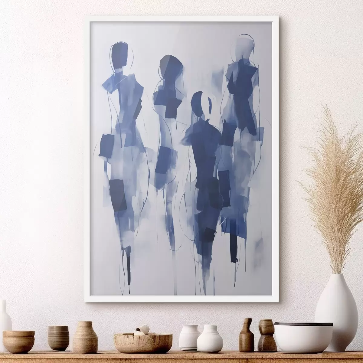 Poster Siluetas abstractas, imitación de la pintura f51131