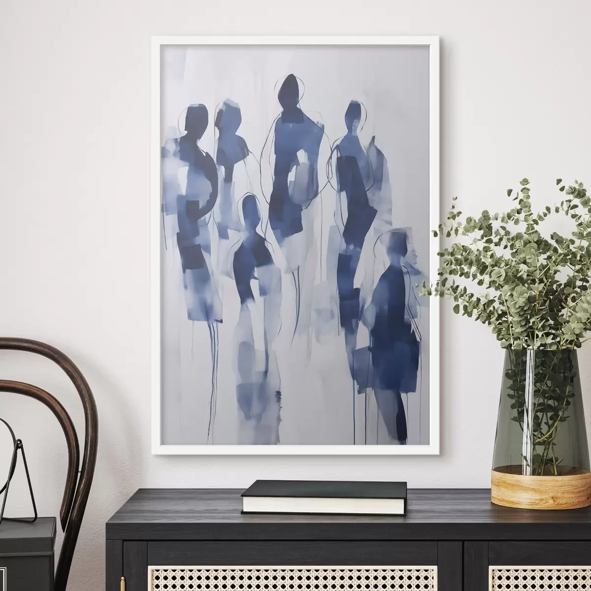 Poster Siluetas, imitación de la pintura f51132