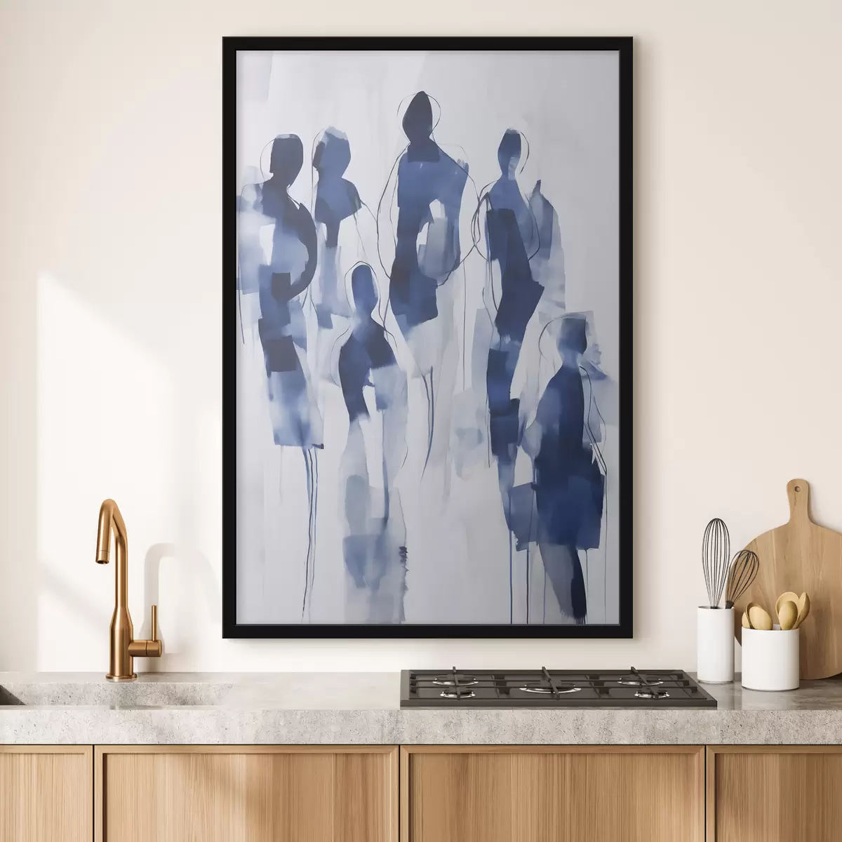 Poster Siluetas, imitación de la pintura f51132