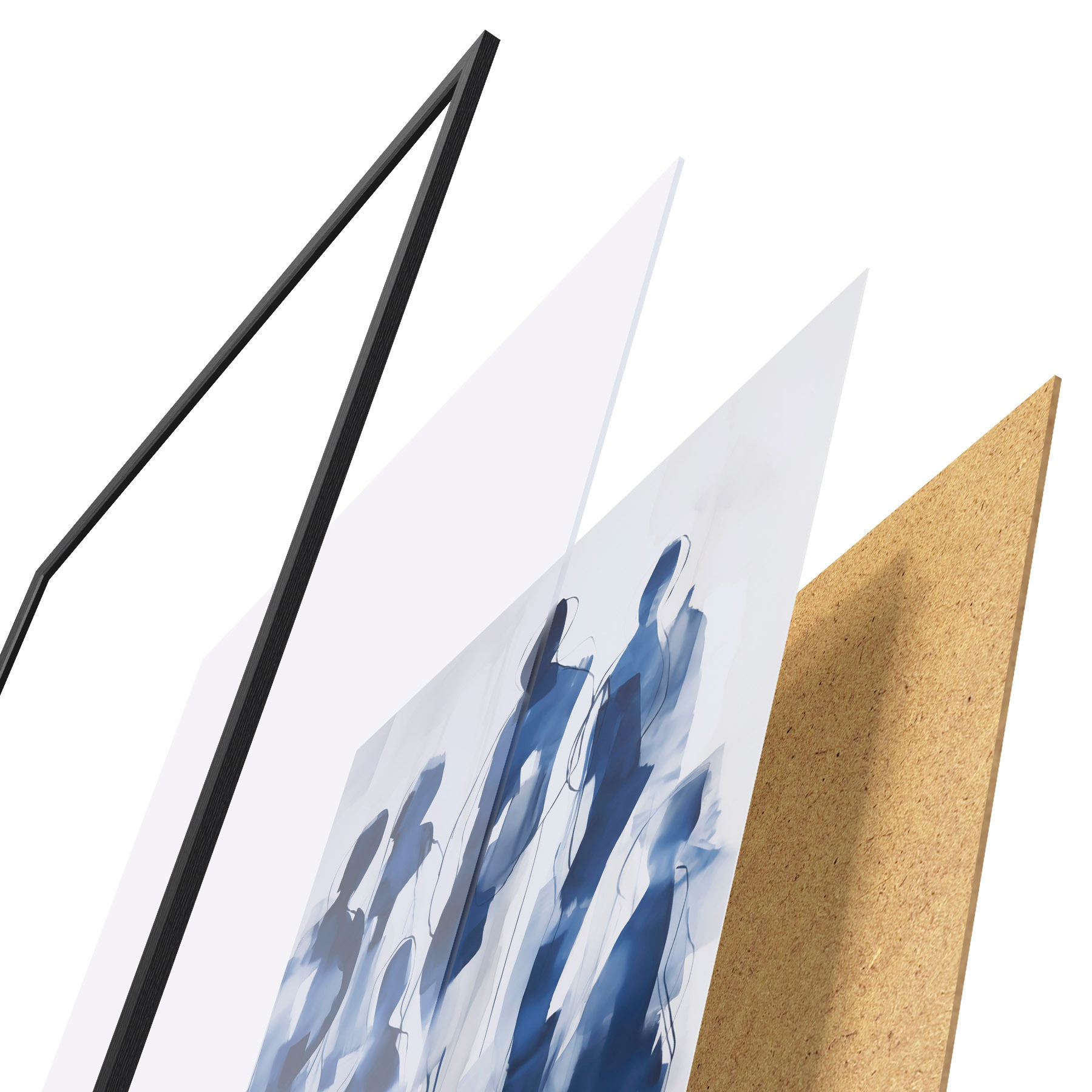 Poster Siluetas, imitación de la pintura f51132