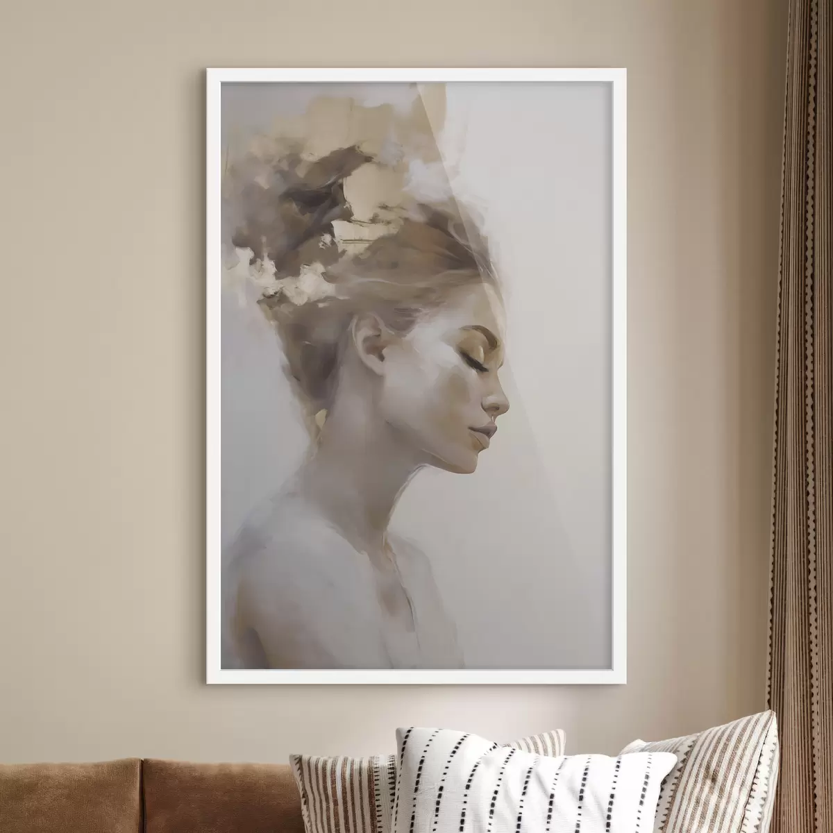 Poster Retrato de perfil de una joven f51134
