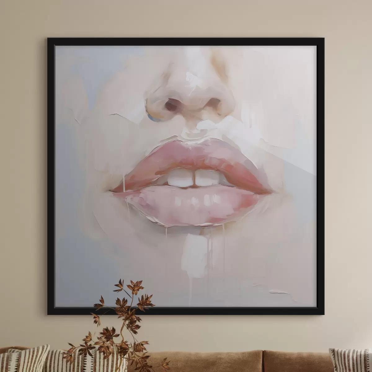 Poster Labios, imitación de un cuadro f51138