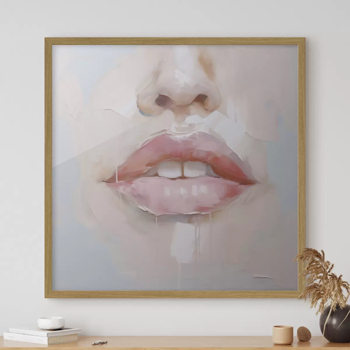 Poster Labios, imitación de un cuadro f51138