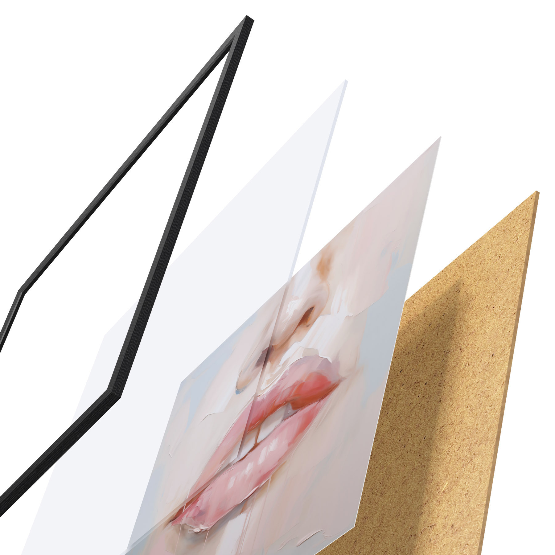 Poster Labios, imitación de un cuadro f51138