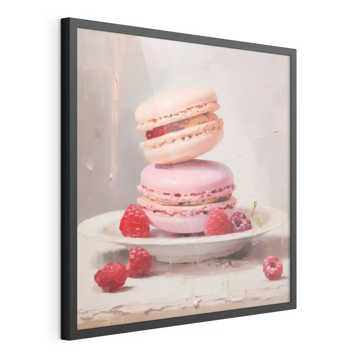 Poster Macarrones en un plato, al estilo de un cuadro f51143