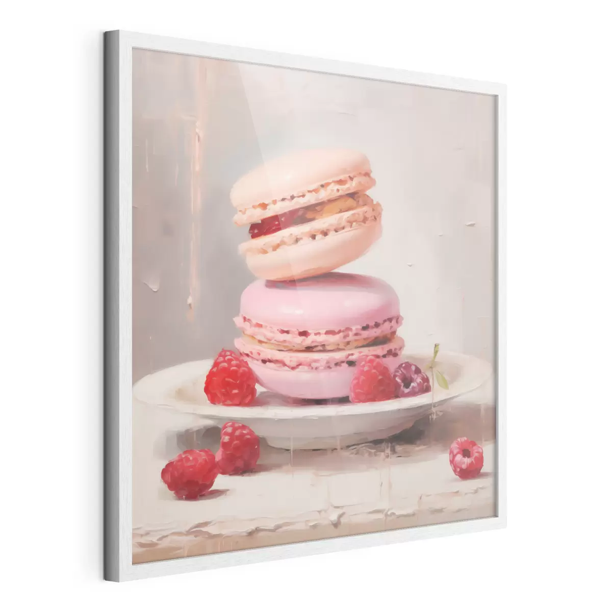 Poster Macarrones en un plato, al estilo de un cuadro f51143