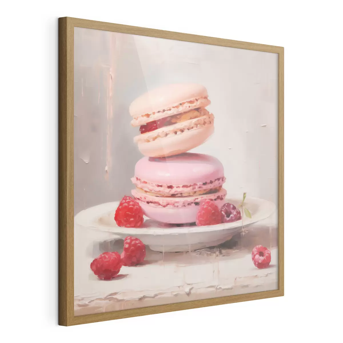 Poster Macarrones en un plato, al estilo de un cuadro f51143