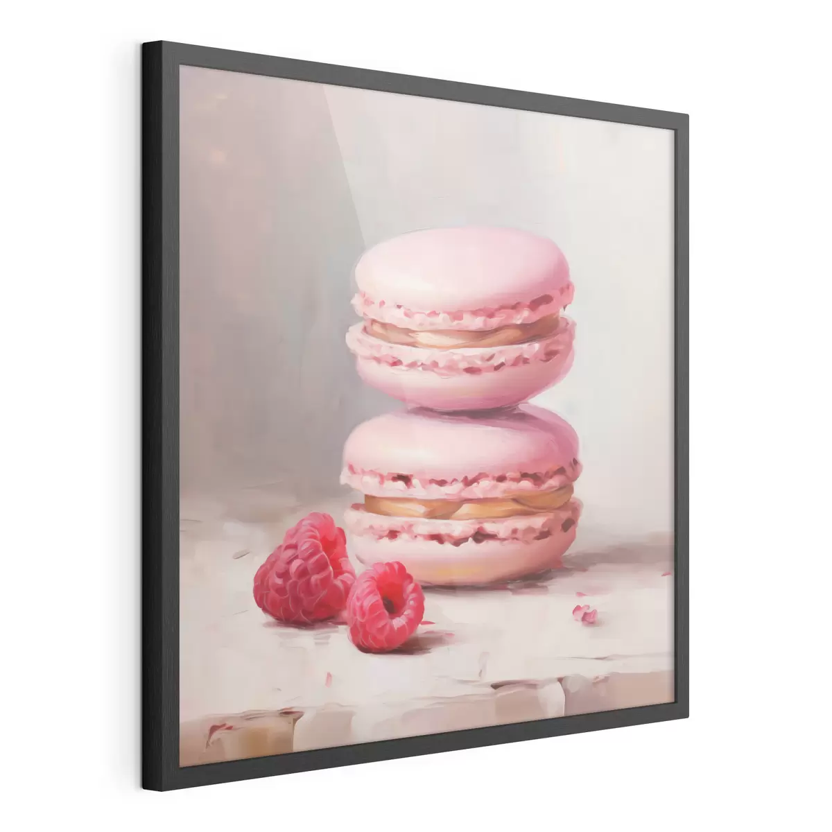 Poster Macarrones y frambuesas, imitación de un cuadro f51144