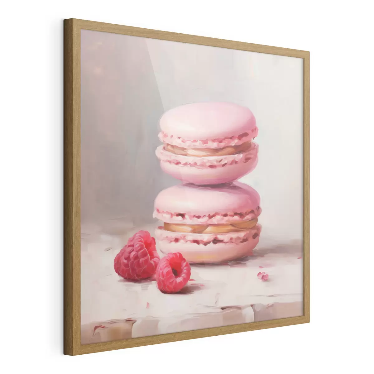 Poster Macarrones y frambuesas, imitación de un cuadro f51144