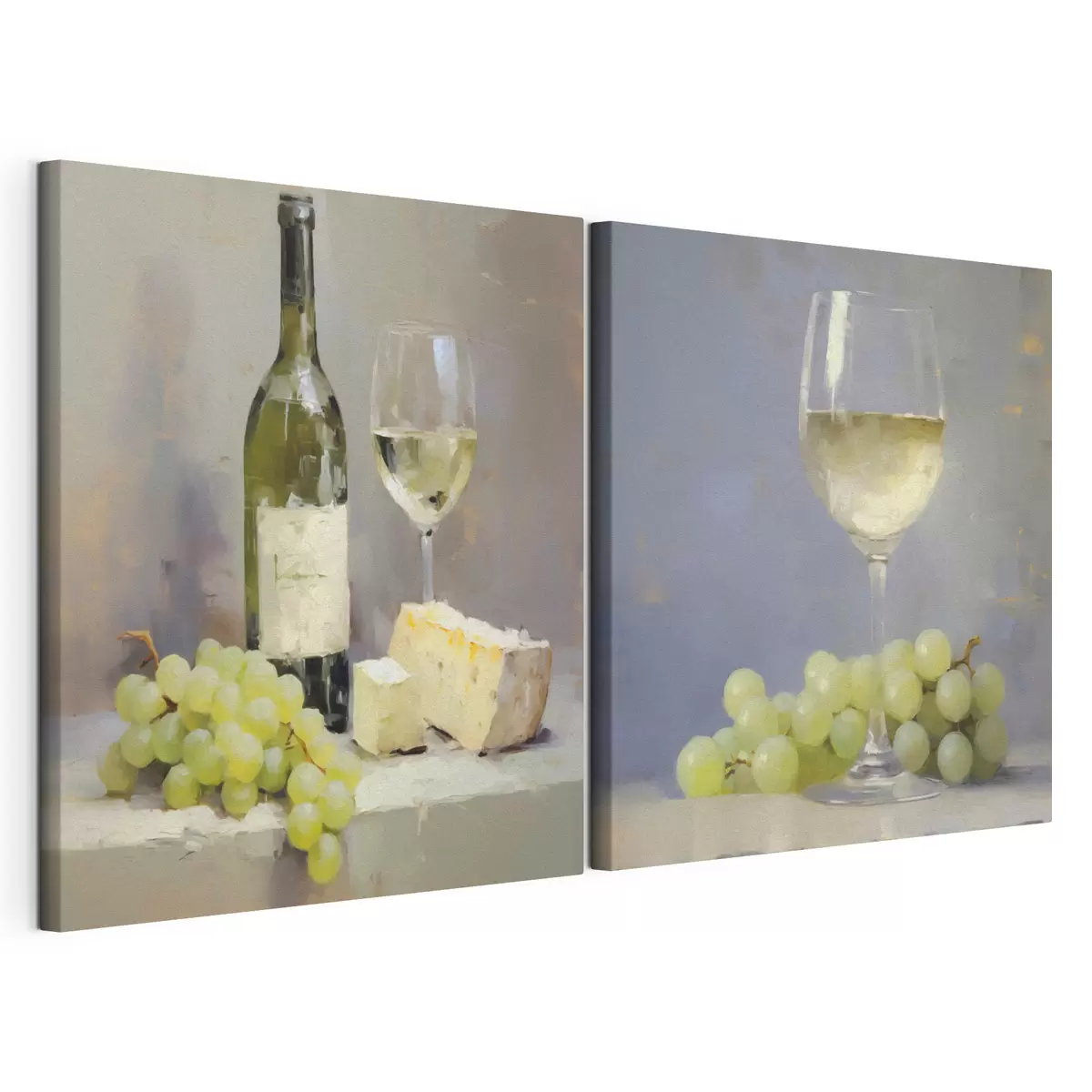 murales de pared Vino y uvas, una imitación de un cuadro m31099