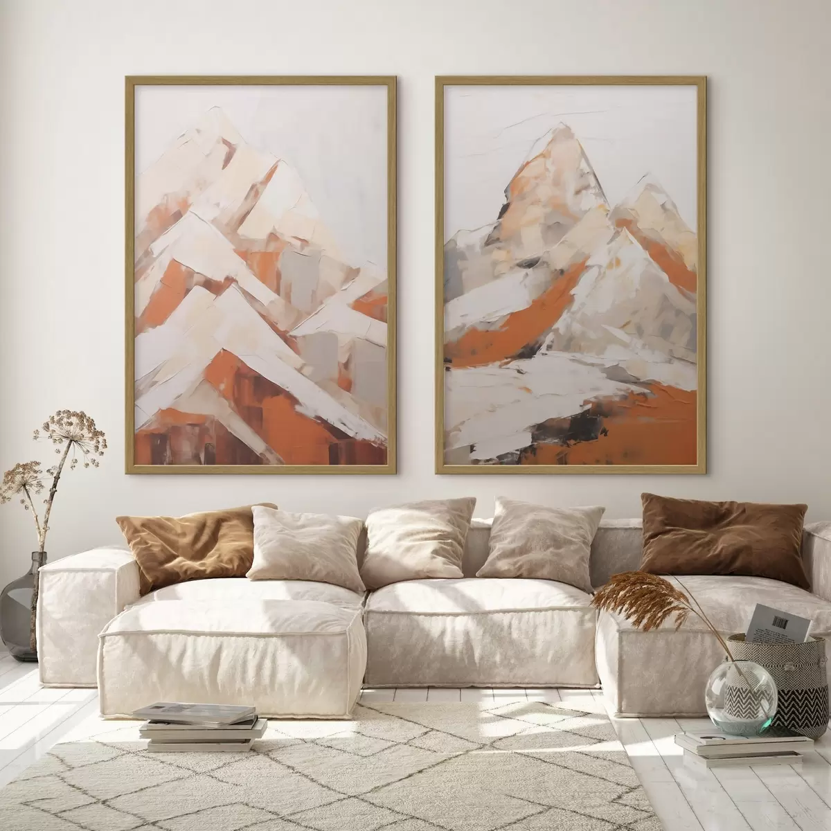 Poster Montañas, imitación de un cuadro d31094