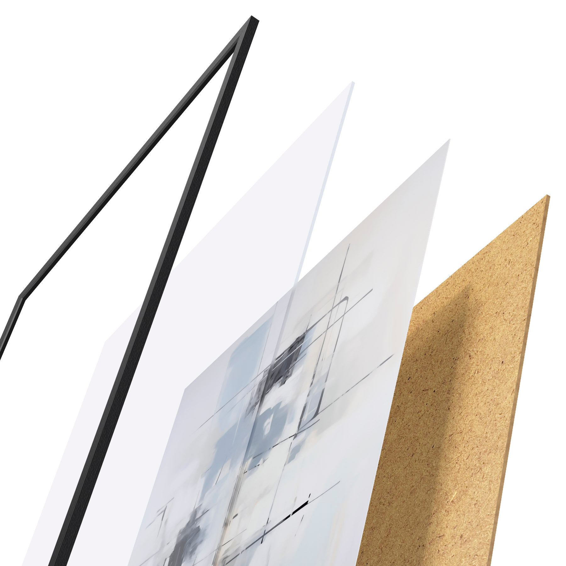 Poster Abstracción caótica, imitación de la pintura d31095