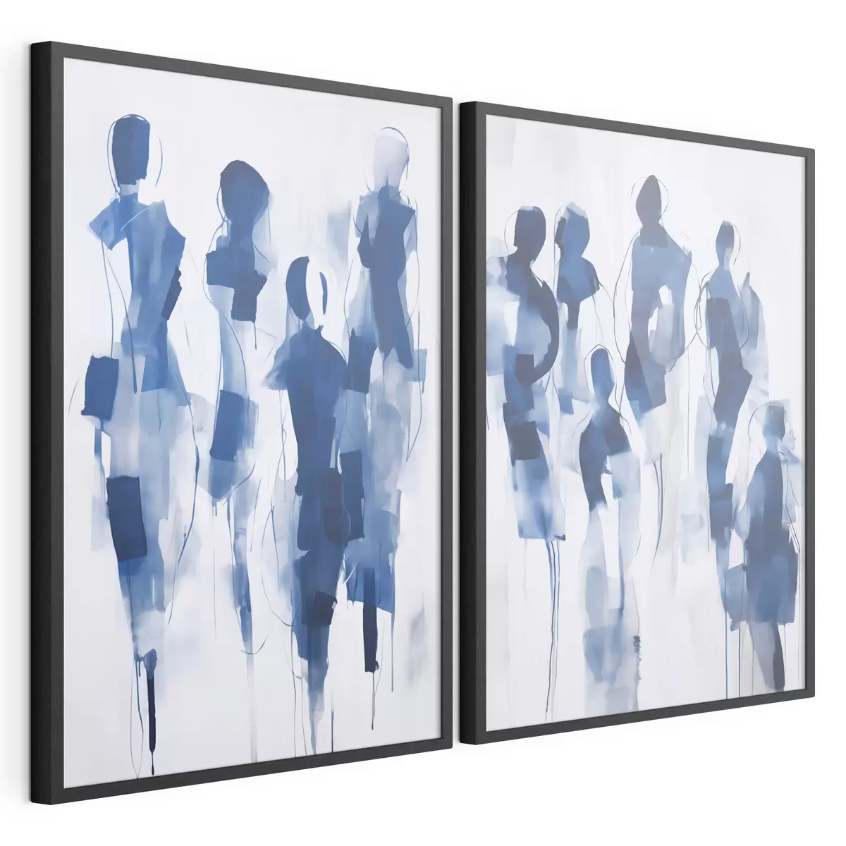 Poster Siluetas abstractas, imitación de la pintura d31097