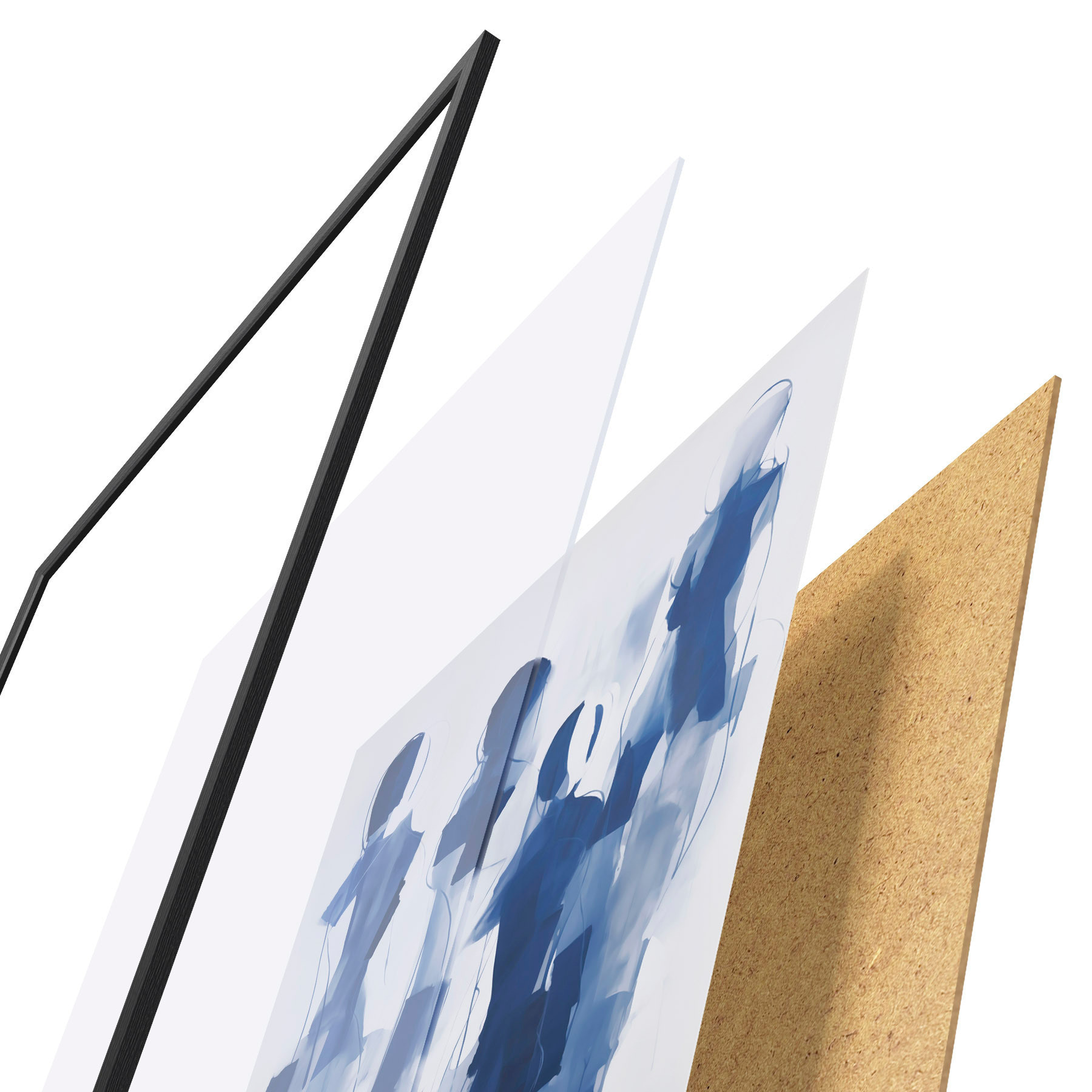 Poster Siluetas abstractas, imitación de la pintura d31097