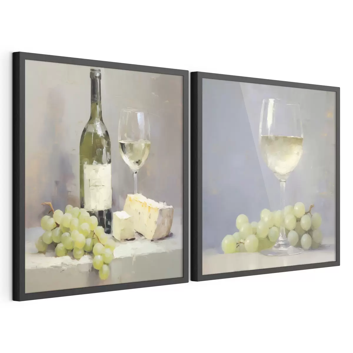 Poster Vino y uvas, una imitación de un cuadro d31099