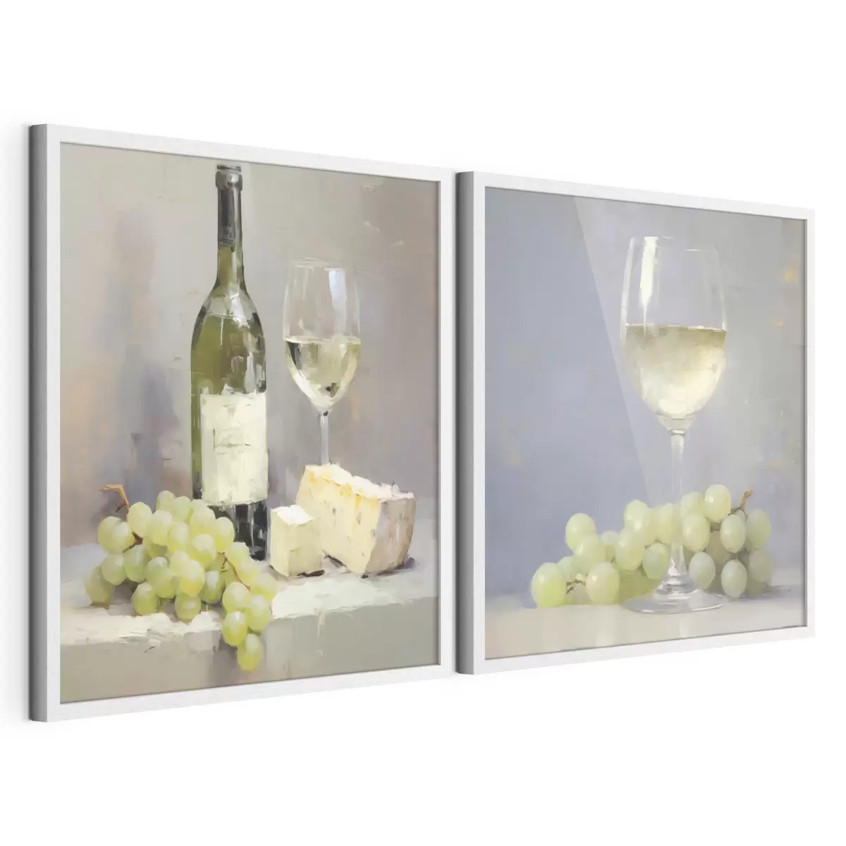 Poster Vino y uvas, una imitación de un cuadro d31099