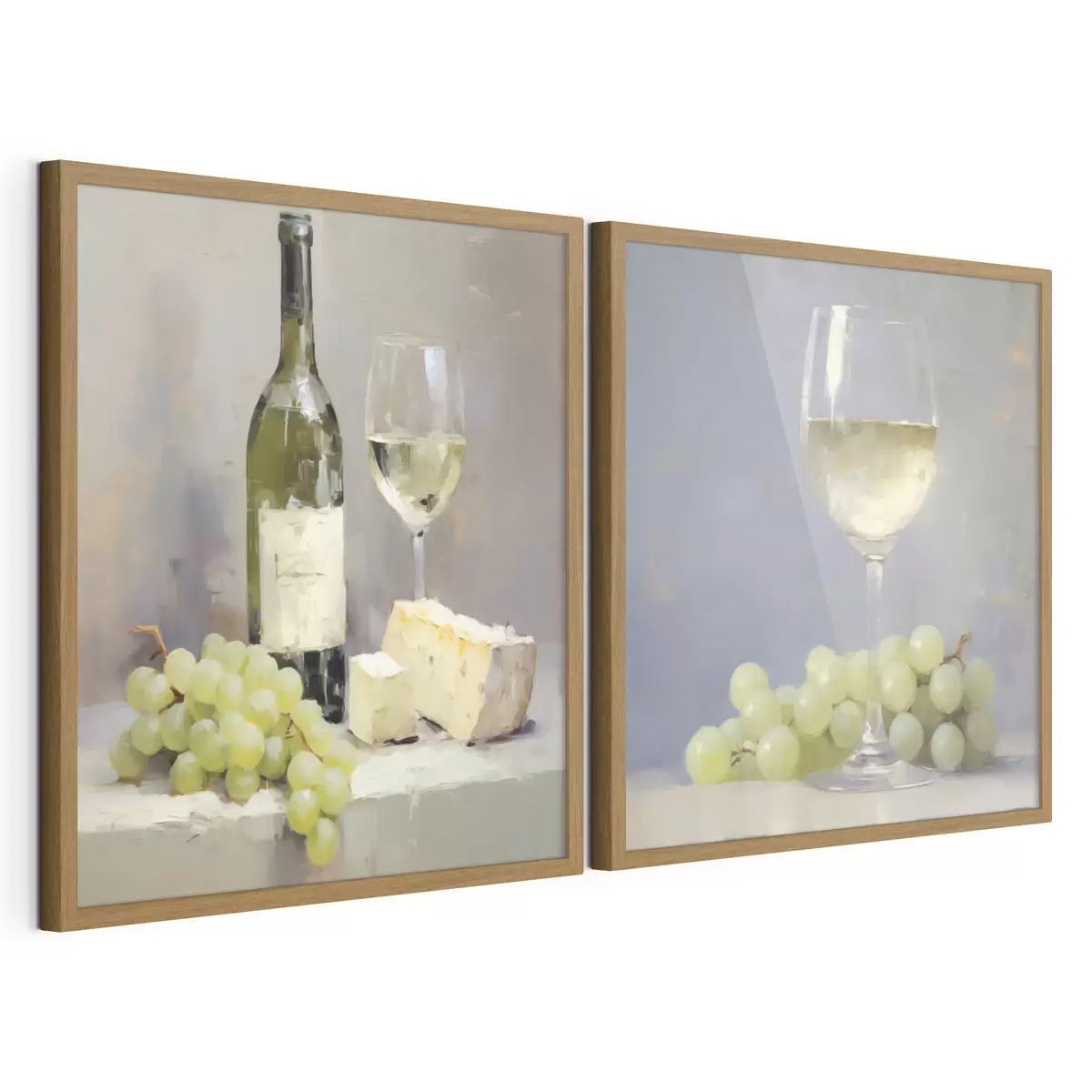 Poster Vino y uvas, una imitación de un cuadro d31099