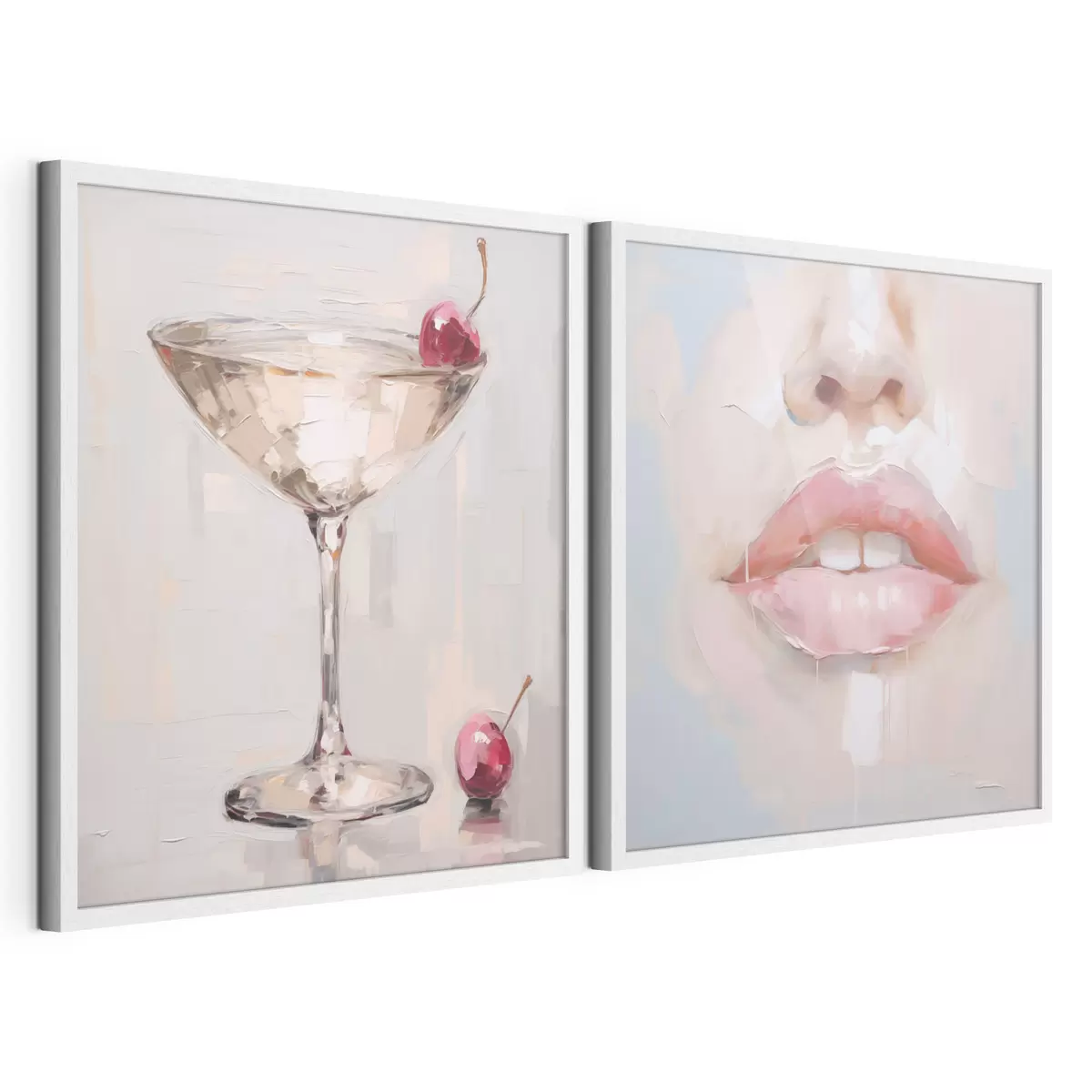 Poster Labios y un cóctel, una imitación de un cuadro d31100