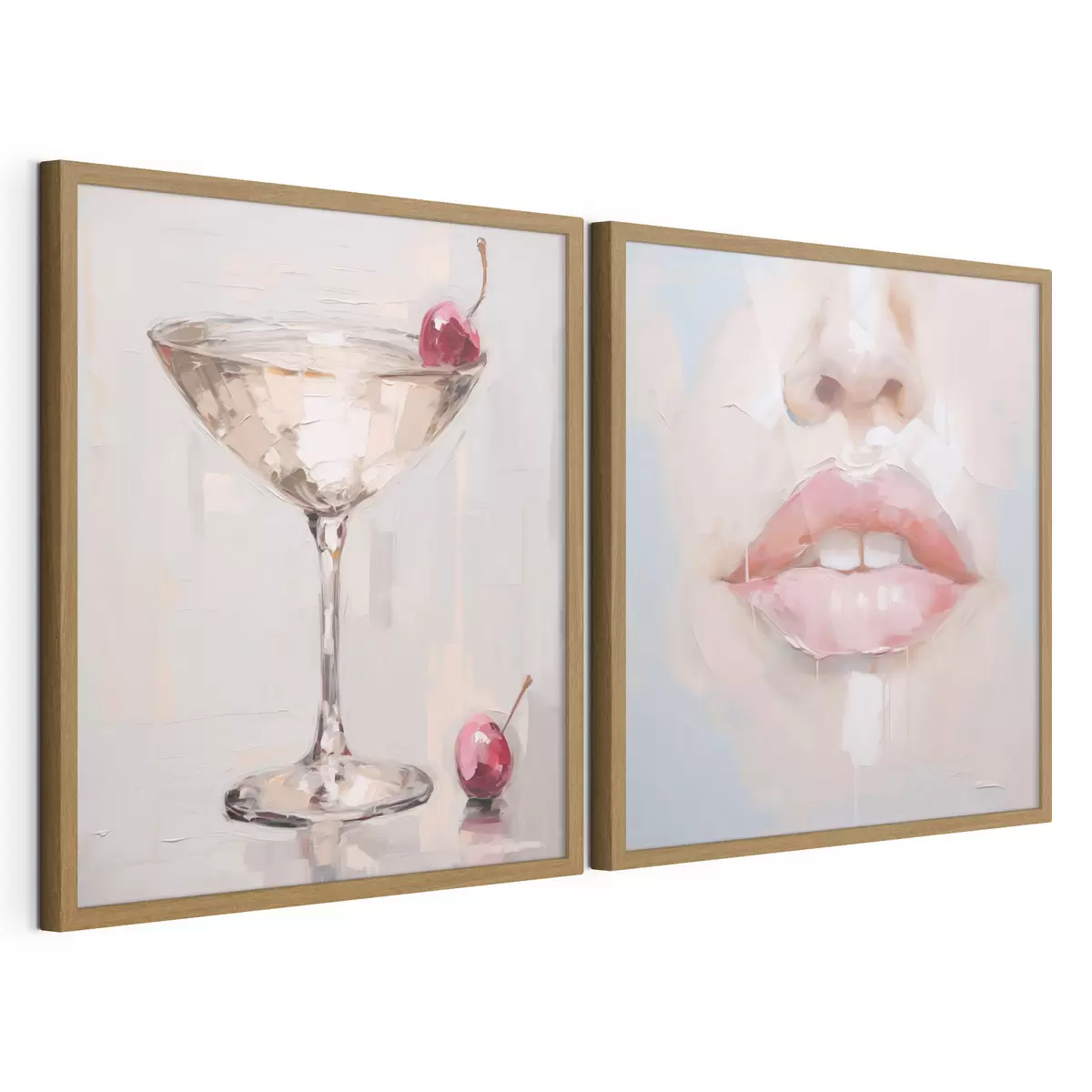 Poster Labios y un cóctel, una imitación de un cuadro d31100