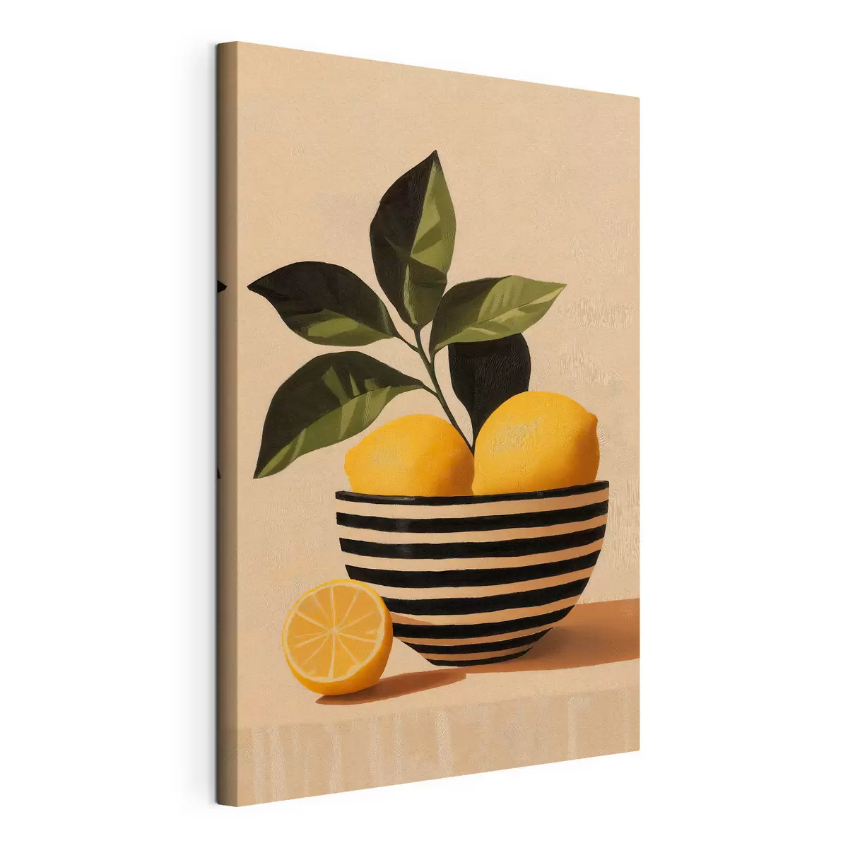 murales de pared Limones en un cuenco a rayas s51046